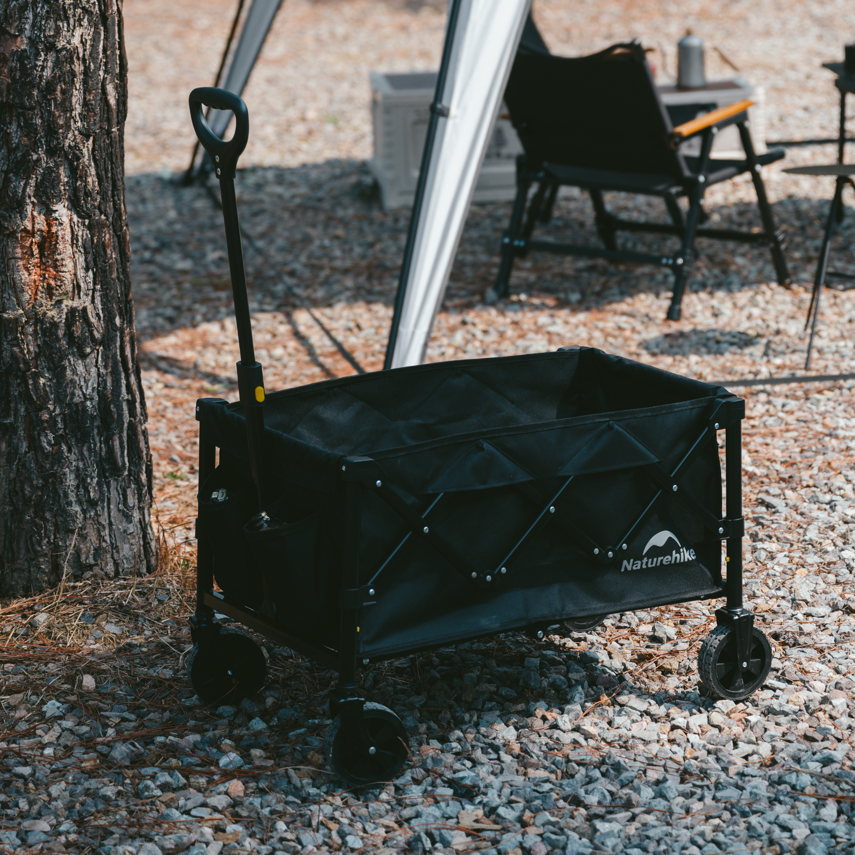 Naturehike skladací prepravný vozík na kolieskach Smart 6 kg - čierny
